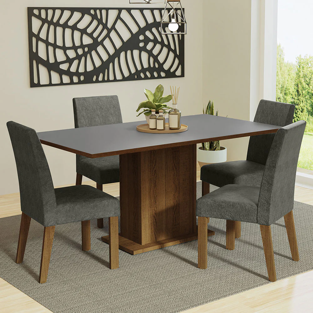 Mesa de jantar com 4 cadeiras